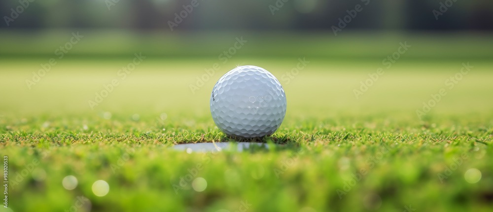 Golf, golf ball in a dynamic shot. Golf, golf ball in a dynamic shot.
