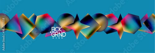 Fluid color geometric shapes abstract background. Vector Illustration For Wallpaper, Banner, Background, Card, Book Illustration, landing page