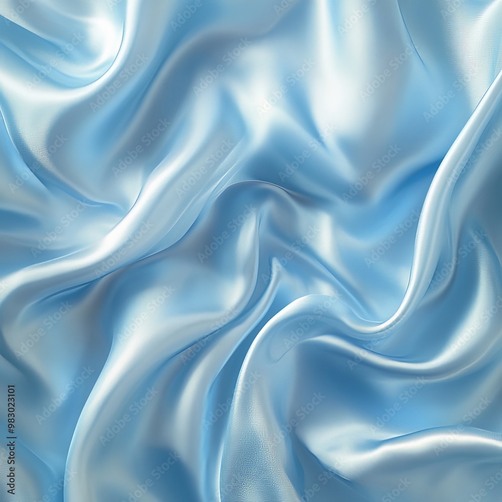 Obraz premium A blue fabric with a wave pattern