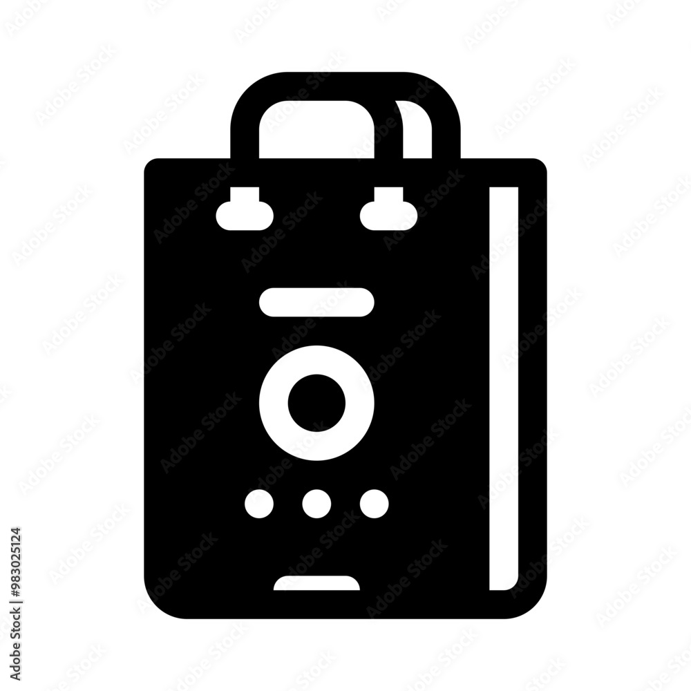 Shopping Bag Glyph Icon. Single icon, glyph vector icon Shopping Bag Glyph Icon. Single icon, glyph vector icon