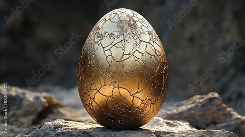 Golden Egg on a Rock: A Symbol of Hope and New Beginnings