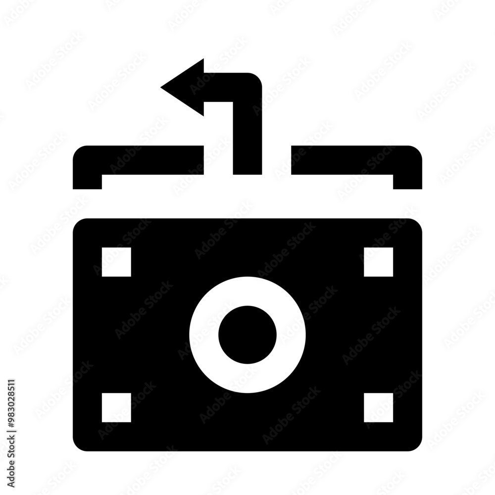 Refund Simple Glyph Icon. Single icon, glyph vector icon Refund Simple Glyph Icon. Single icon, glyph vector icon