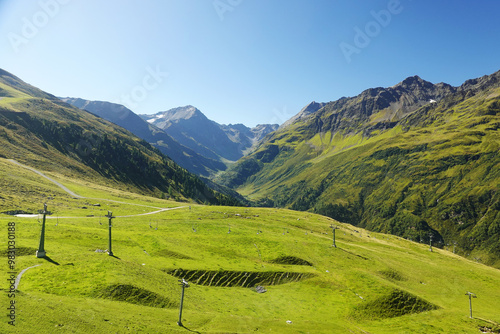 Lech valley in tha Austrian Alps, not fat from the town Lech photo