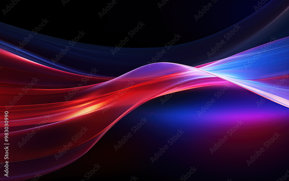 Vibrant abstract blue and red waveform with fluid motion and colorful gradients. Vibrant abstract blue and red waveform with fluid motion and colorful gradients.