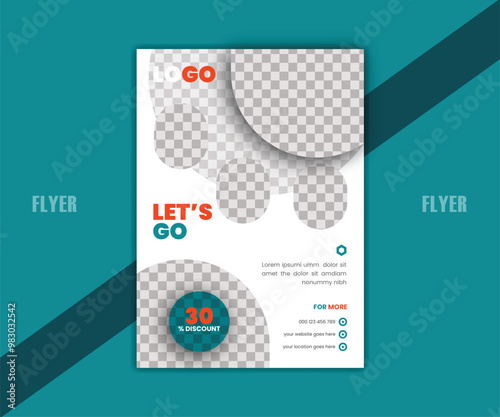 
This is a Travel  flyer with unique, modern, and  simple design
