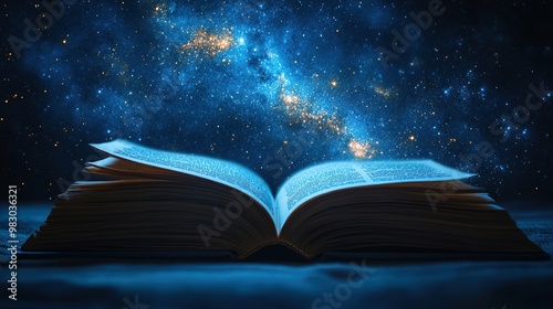 Open Book Against the Night Sky