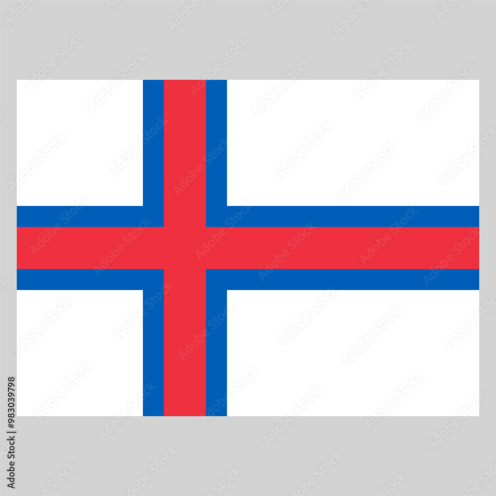 Flag of Faroe Islands, the national symbol Flag of Faroe Islands, the national symbol