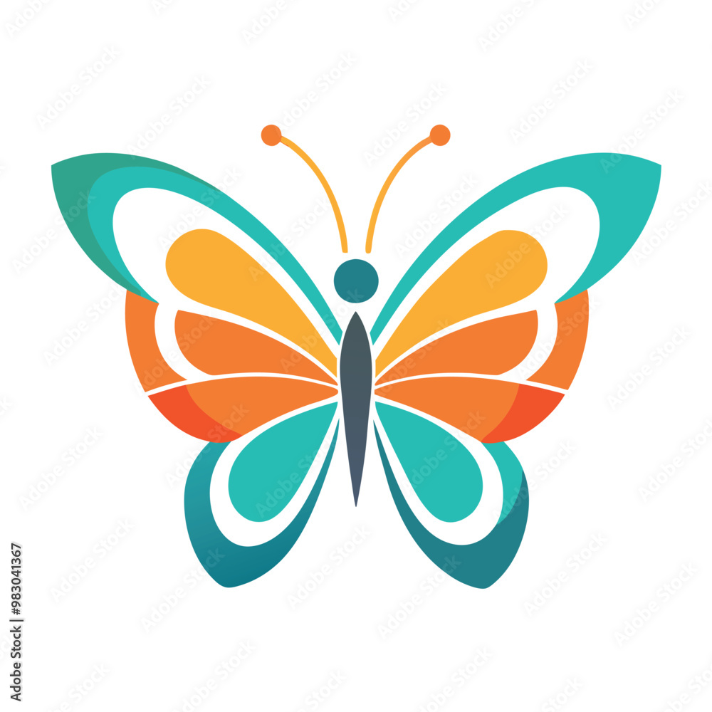 Butterfly logo vector illustration