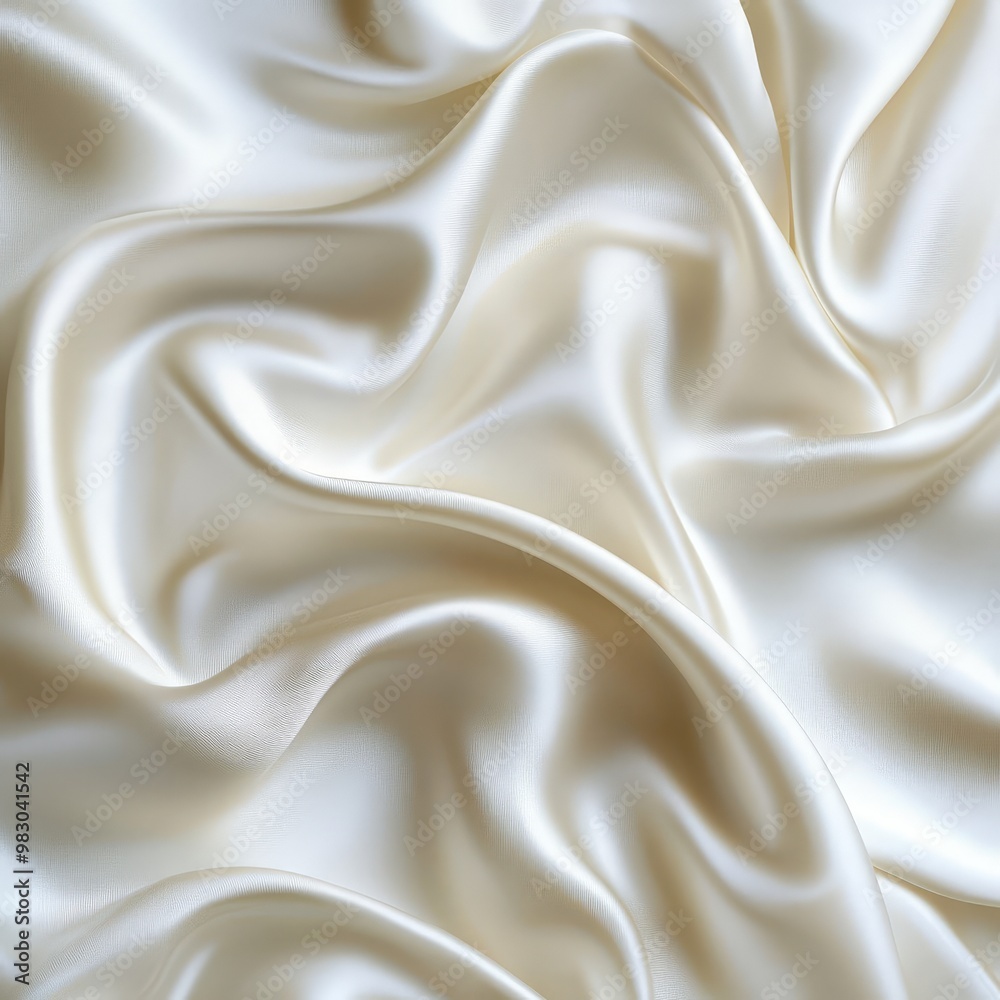 Obraz premium A white fabric with a wave-like pattern