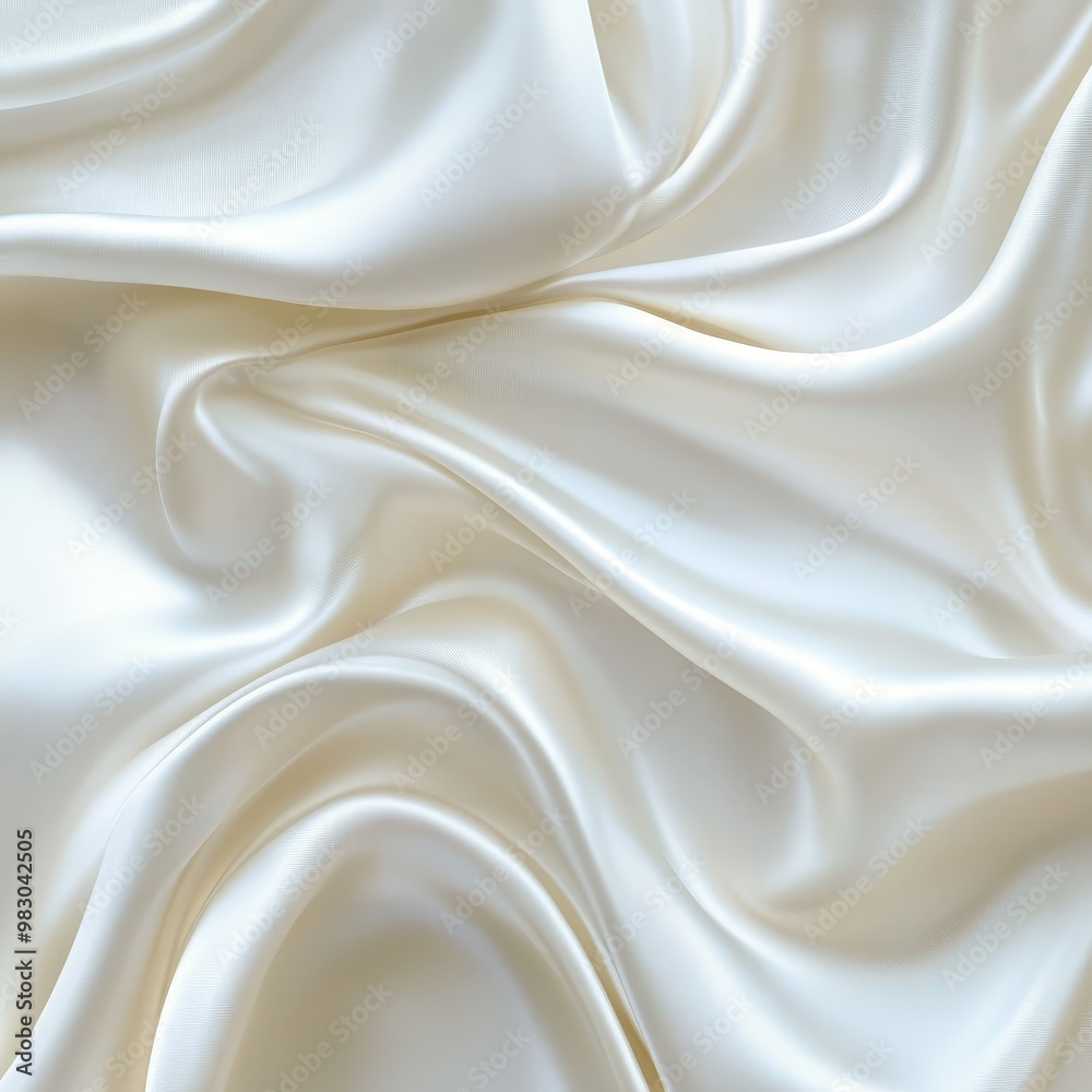 A white fabric with a wave pattern A white fabric with a wave pattern