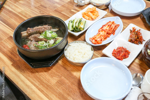 korean food. Short Rib Soup. galbitang