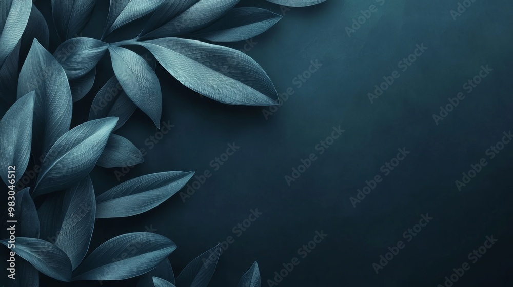 Serene Monochrome Foliage Backdrop with Lush Botanical Details Serene Monochrome Foliage Backdrop with Lush Botanical Details