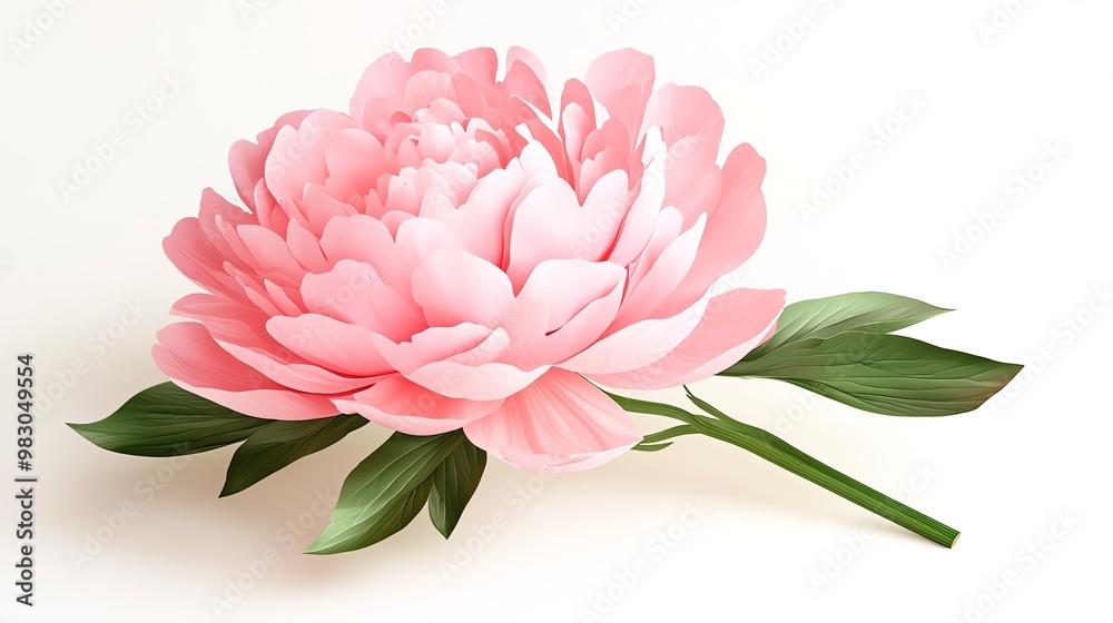 Closeup of pink peony flower isolated on flat background. Closeup of pink peony flower isolated on flat background.