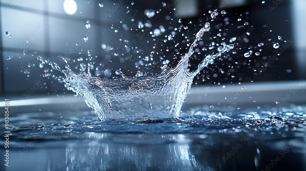 Pictures of water droplets in elegant, modern shower spaces Pictures of water droplets in elegant, modern shower spaces