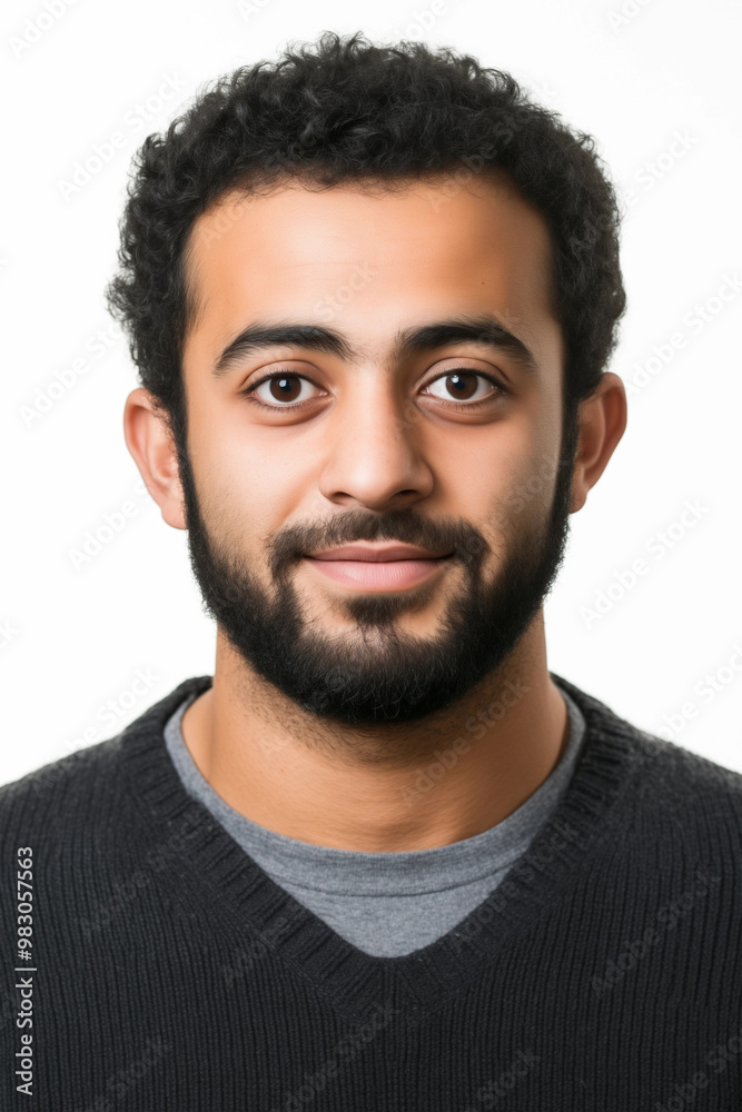 Portrait für Ausweis - Junger Mann aus der Türkei mit Bart Portrait für Ausweis - Junger Mann aus der Türkei mit Bart
