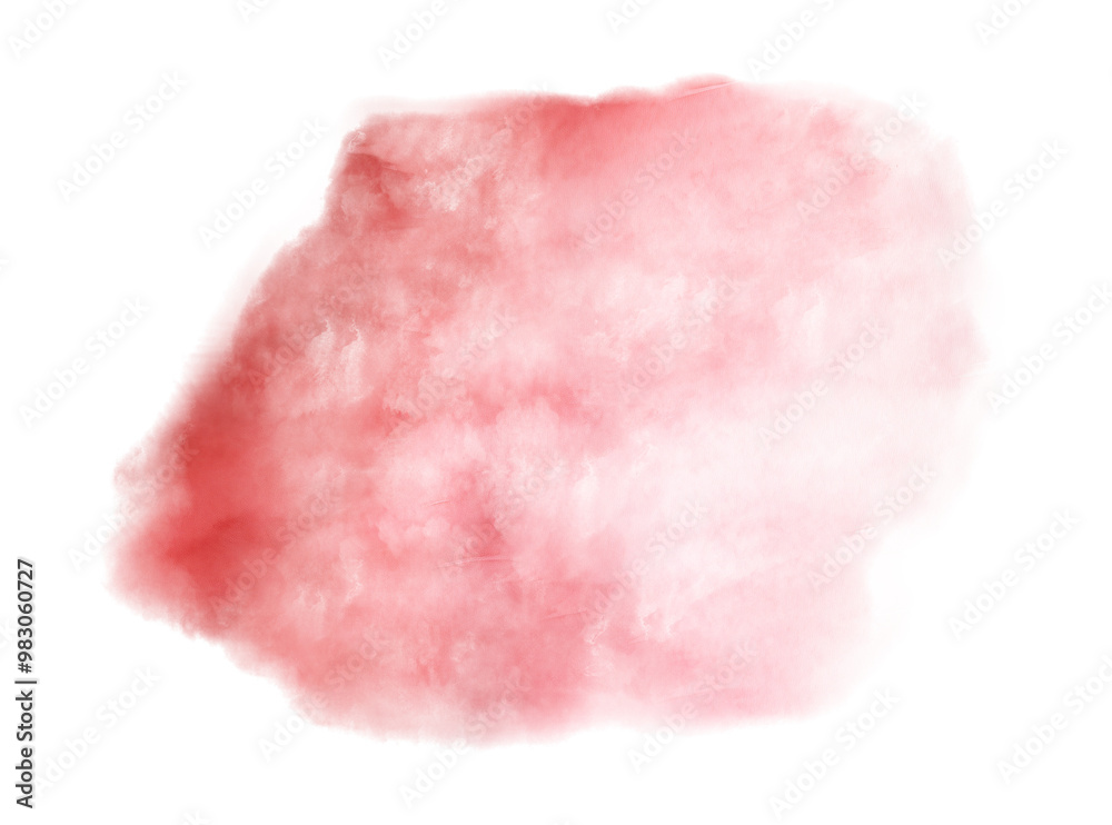 Watercolor brush creates a soft, textured pink cloud on a transparent background Watercolor brush creates a soft, textured pink cloud on a transparent background