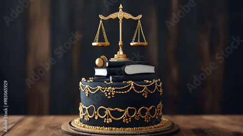 Lawyer-Themed Birthday Cake