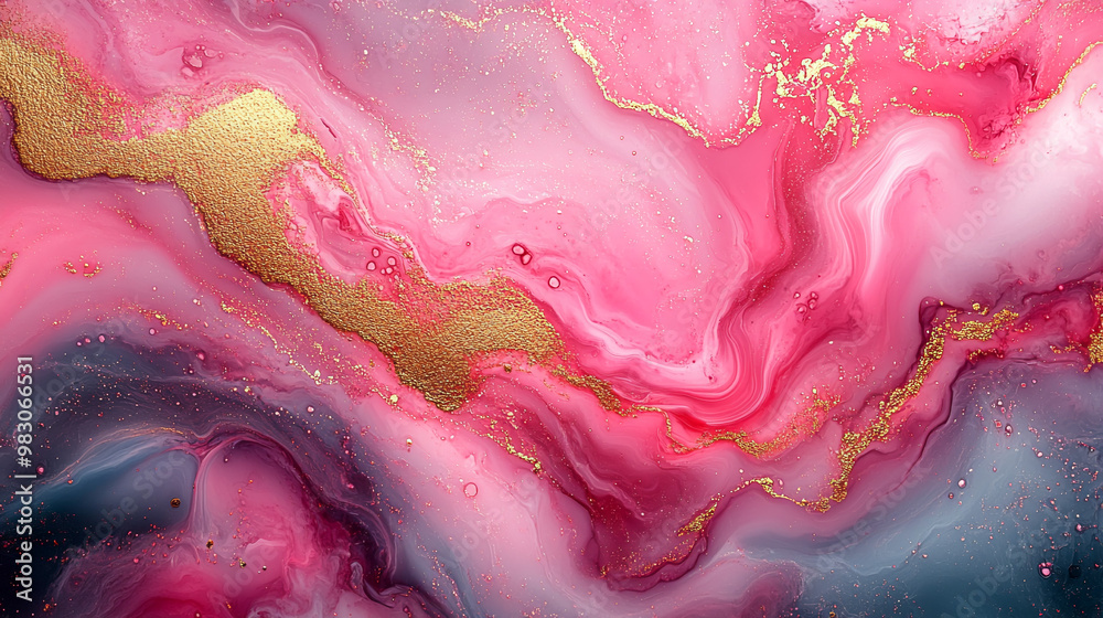Obraz premium Multi-colored epoxy resin close-up