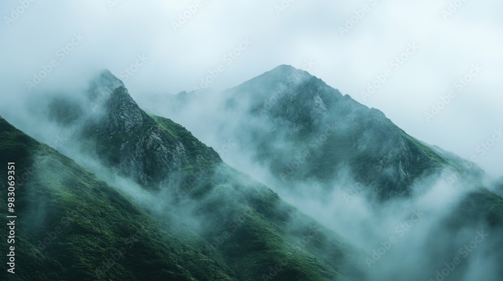 Fototapeta premium Mysterious Mountain Mists in Morning Light