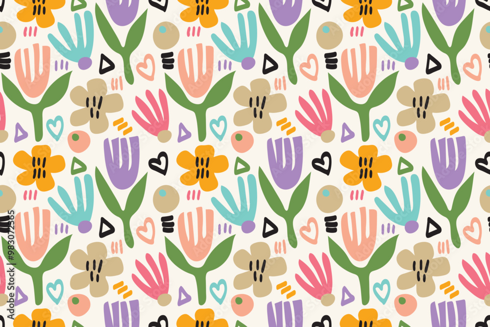 seamless floral pattern. vector illustration seamless floral pattern. vector illustration