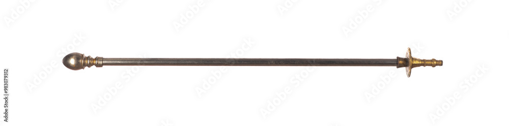 golden magic wand isolated on white background golden magic wand isolated on white background
