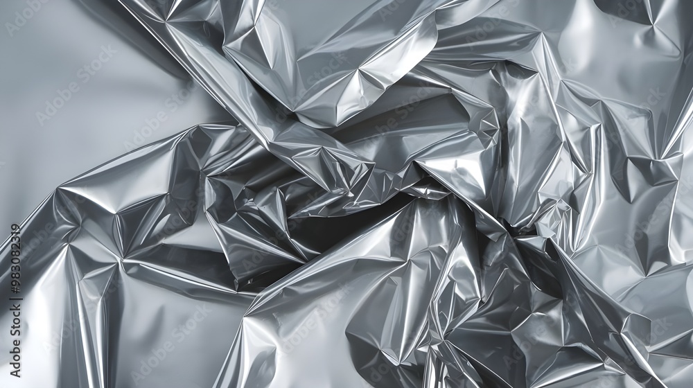 Textured Elegance Crumpled Foil Abstract Textured Elegance Crumpled Foil Abstract
