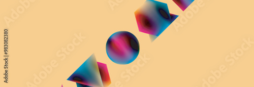 Fluid color geometric shapes abstract background. Vector Illustration For Wallpaper, Banner, Background, Card, Book Illustration, landing page