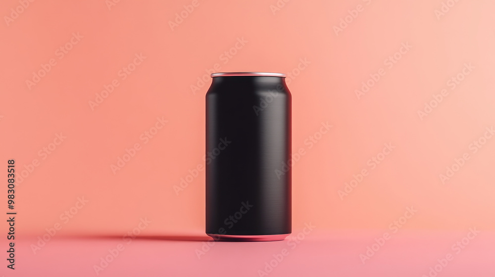 Monochrome tin can mockup with clean, sleek branding, positioned against a gradient background, tin can mockup, contemporary design concept Monochrome tin can mockup with clean, sleek branding, positioned against a gradient background, tin can mockup, contemporary design concept