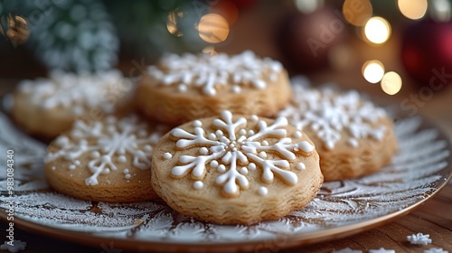Snowflake Cookies for Christmas