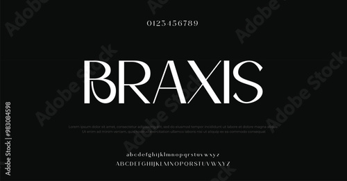 Tableau sur toile Braxis classic classy modern serif alphabet font typeface typography