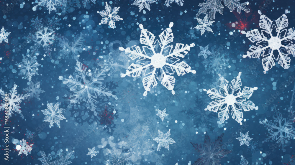 Illustration of snowflakes on a gray background Illustration of snowflakes on a gray background