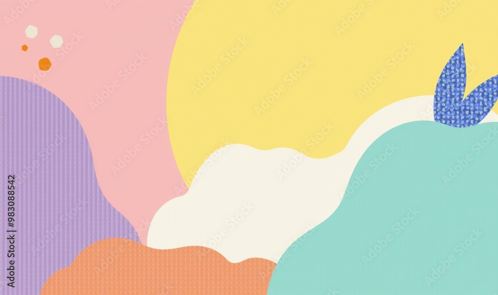 A vibrant abstract background featuring playful shapes and soft colors, perfect for design projects, marketing materials, or creative presentations. A vibrant abstract background featuring playful shapes and soft colors, perfect for design projects, marketing materials, or creative presentations.