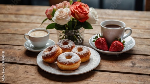 cup of coffee and cookies