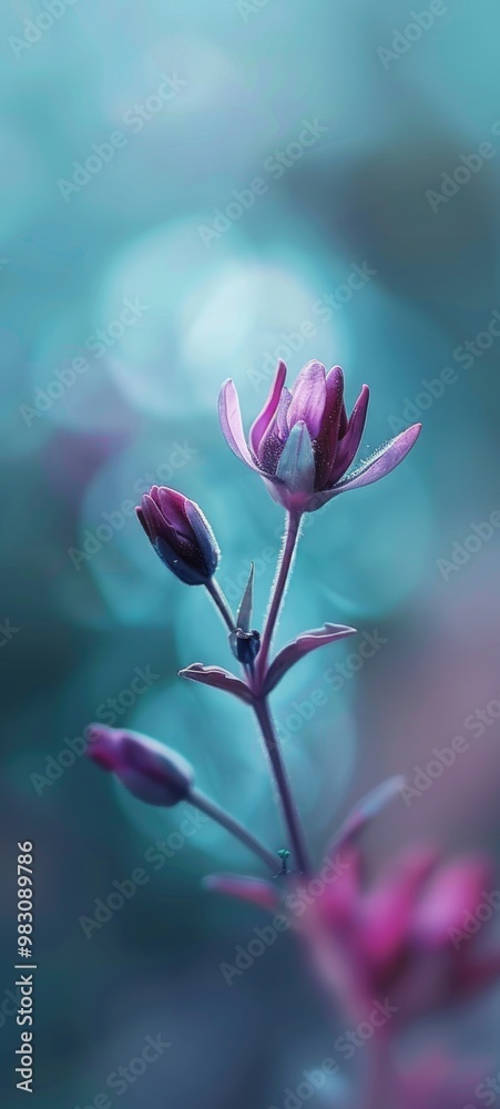 Close-up of Vibrant Pink and Purple Flower with Soft Bokeh Background Close-up of Vibrant Pink and Purple Flower with Soft Bokeh Background
