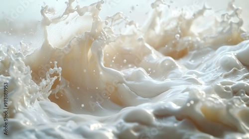 Creamy Milk Splash: A Close-Up Macro Photography