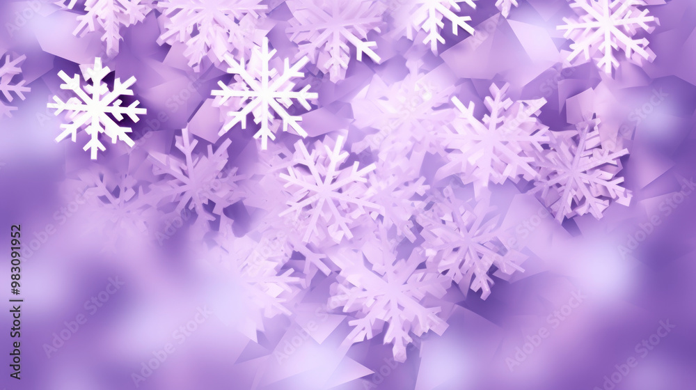 Illustration of snowflakes on a light purple background Illustration of snowflakes on a light purple background