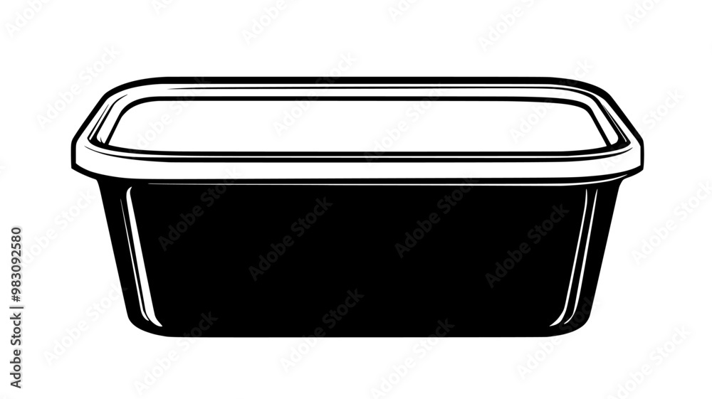 Dip displayed in a rectangular container with a smooth top and no extra components, food illustration vector Dip displayed in a rectangular container with a smooth top and no extra components, food illustration vector