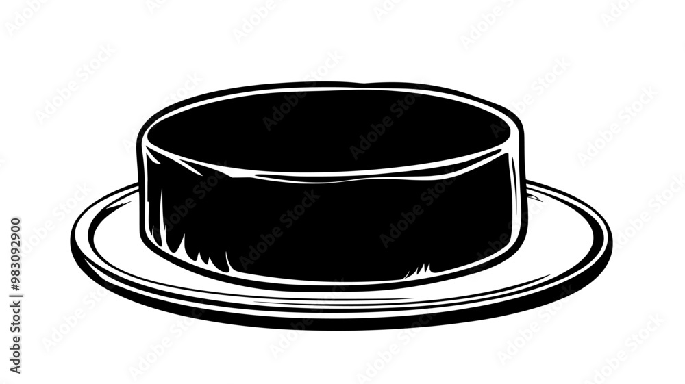 Gluten-free cake with smooth surface on a flat round plate, food vector graphic Gluten-free cake with smooth surface on a flat round plate, food vector graphic