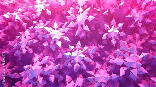 Illustration of snowflakes on a vivid magenta background