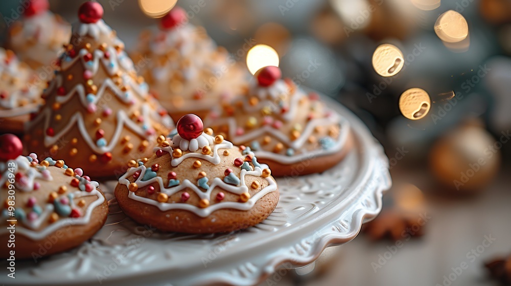 Festive Christmas Tree Cookies Festive Christmas Tree Cookies
