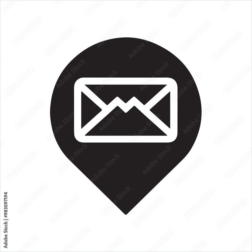 Notification icon silhouette on white background
Notification icon silhouette on white background