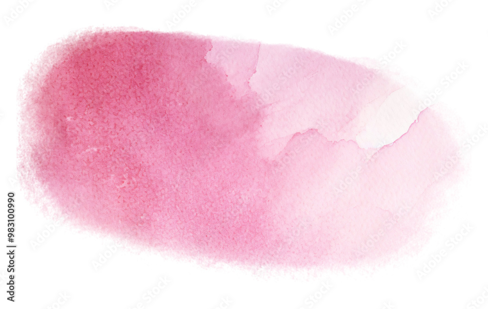 Pink watercolor brush creates a soft, textured cloud on a transparent background Pink watercolor brush creates a soft, textured cloud on a transparent background