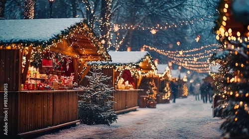 Christmas market in a typical German town