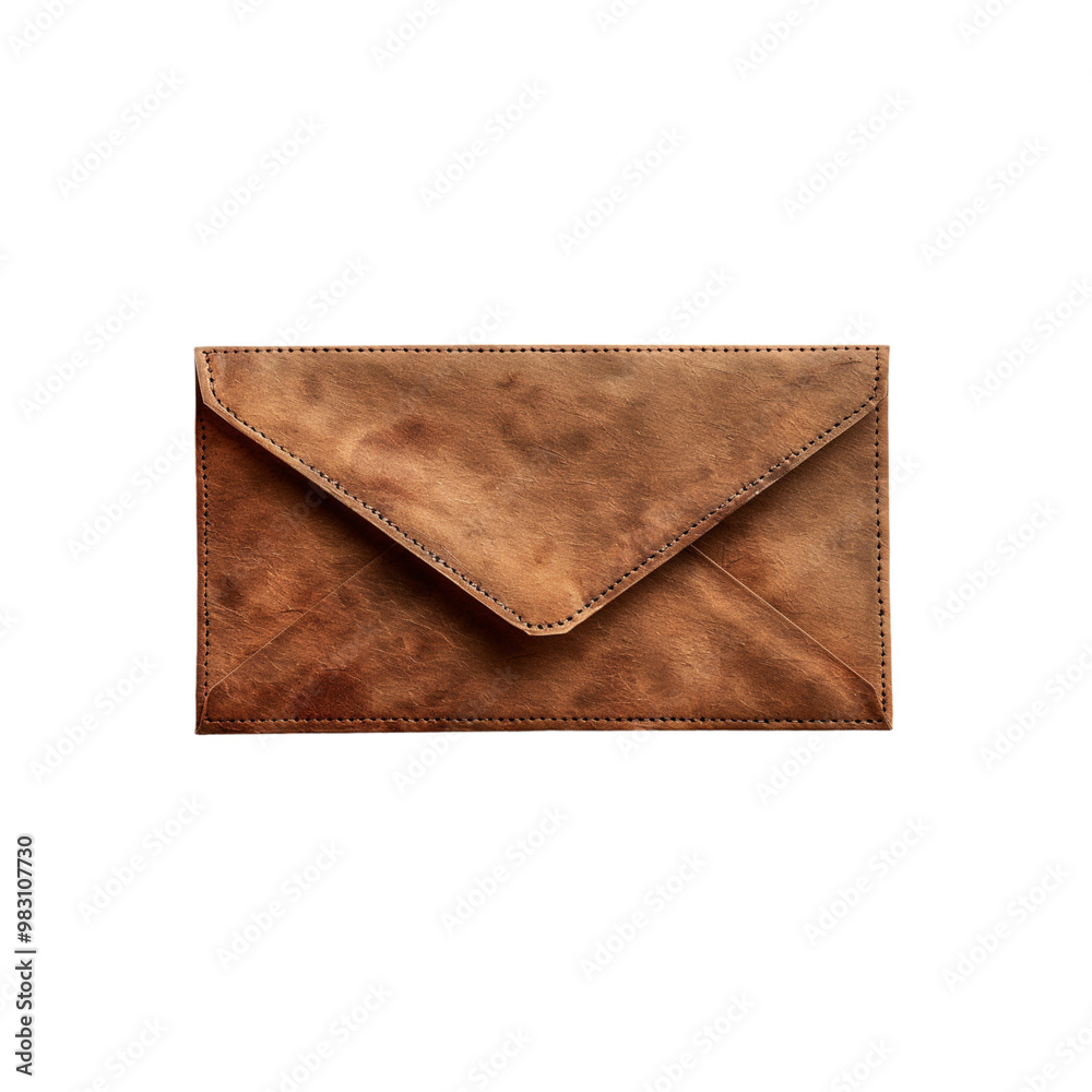A single envelope style minimal, white background. A single envelope style minimal, white background.