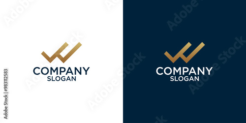 initial w abstract logo vector design