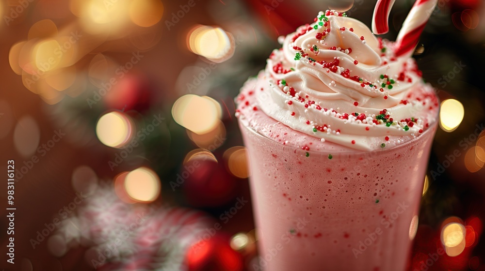 Festive Peppermint Milkshake Festive Peppermint Milkshake