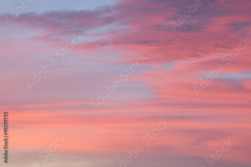 Wallpaper Mural Pink and blue sky with clouds creating a beautiful sunset background Torontodigital.ca