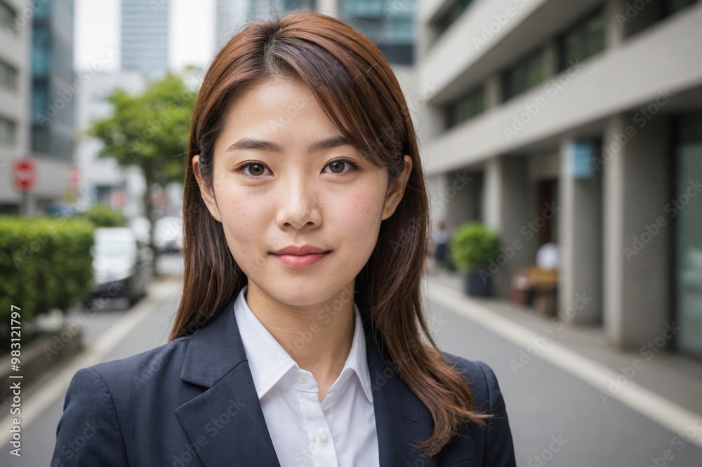 Portrait of japanese young businesswoman Portrait of japanese young businesswoman