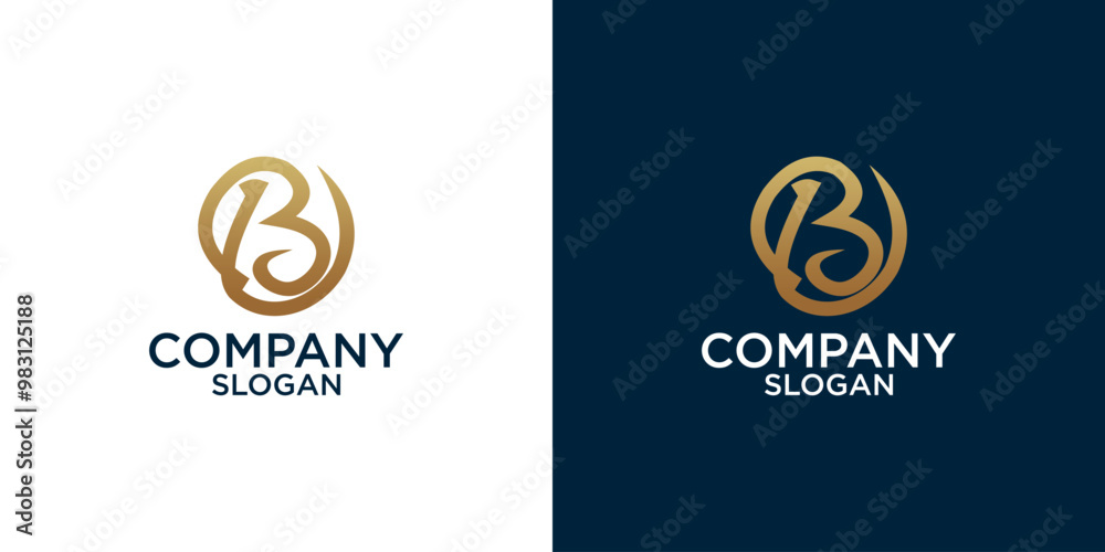 initial b abstract monogram logo vector design initial b abstract monogram logo vector design