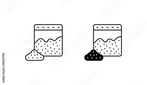 Cocaine Lines icon design with white background stock illustration